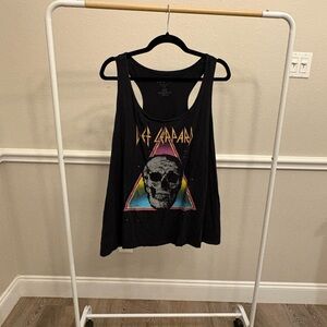 Torrid Size 2 (18/20) Black Def Leopard Graphic Tank Top